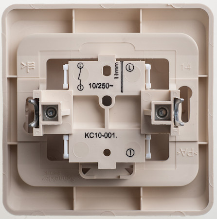 Schneider Electric KC10-001K ЭТЮД C/У ВЫКЛЮЧАТЕЛЬ с самовозвратом 10 АХ, КРЕМОВЫЙ, Россия