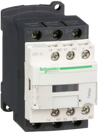 Schneider Electric LC1D186BL КОНТАКТОР D 3Р,18A,НО+НЗ,24V DС, 2.4ВТ