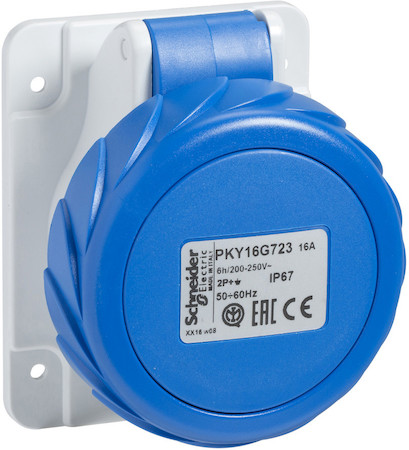 Schneider Electric PKY32G723 РОЗ СКР УСТ ПРМ БСТР 32А 2P+E IP67 220В