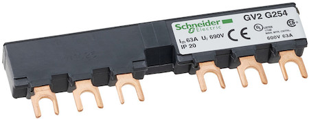 Schneider Electric GV2G254 КОМПЛЕКТ ТРЕХПОЛОСН.ШИН 63А 2Х54 ММ