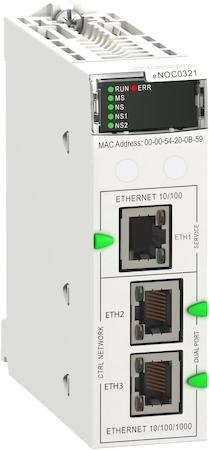 Schneider Electric BMENOC0321C M580 NOC CONTROL Ethernet модуль (защищённого исполнения)