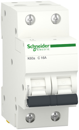 Schneider Electric A9K64216 Acti9 K авт. выкл. 2P 16A C 4,5 кА