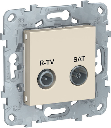 Schneider Electric NU545544 UNICA NEW розетка R-TV/ SAT, оконечная, бежевый