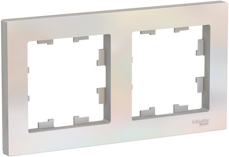 Schneider Electric ATN000402 ATLASDESIGN 2-постовая РАМКА, универсальная, ЖЕМЧУГ