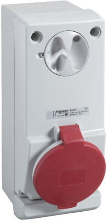 Schneider Electric 83046 НАСТЕННАЯ РОЗЕТКА UNIKA Б/ЗАЩ 32A 3PE 380-415 IP44