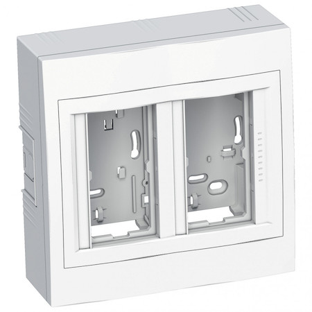 Schneider Electric ALB47454N КОРОБКА НАР.МОНТ 2Х2 ВЕРТ.С РАМКОЙ АНТИБ