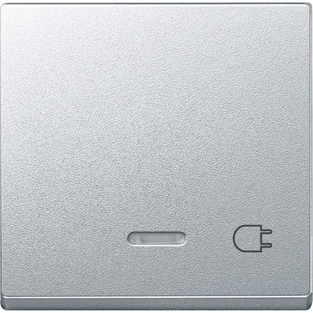 Schneider Electric MTN431760 MERTEN КЛАВИША с ок. д/свет.индик. и пикт."штепсельная вилка", АЛЮМИНИЙ, SM