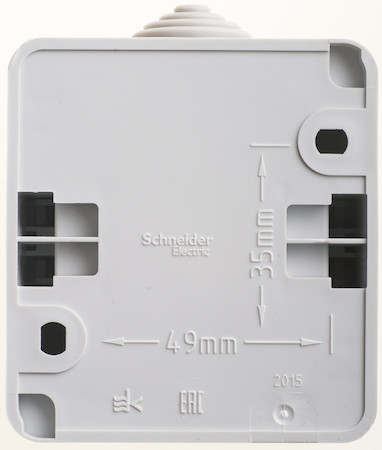 Schneider Electric BA10-042C ЭТЮД IP44 О/У 2-клавишный ВЫКЛЮЧАТЕЛЬ 10 АХ, СЕРЫЙ, Россия