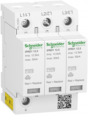 Schneider Electric A9L16382 УЗИП iPRD1 12.5r 3P 50kA КЛАСС 1+2 с картриджем