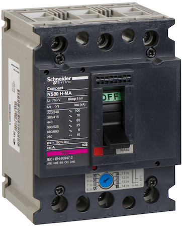 Schneider Electric 28100 АВТ.ВЫКЛ. COMPACT NS80H MA80 3П3T
