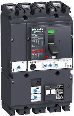 Schneider Electric LV429985 Автоматический выключатель VigiComPact NSX100B, 25 kA при 415 В пер.тока, расцеп.MicroLogic 2.2 40A, Vigi MH, 4П4Т