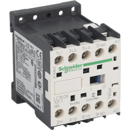 Schneider Electric LC1K0610F7 КОНТАКТОР K 3P,6 А,НО,110V 50/60 ГЦ,ЗАЖИМ ПОД ВИНТ