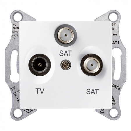 Schneider Electric SDN3502121 SEDNA TV/SAT/SAT РОЗЕТКА оконечная, 1dB, БЕЛЫЙ