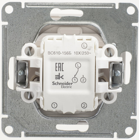 Schneider Electric VS610-156-1-86 W59 1-клавишный ПЕРЕКЛЮЧАТЕЛЬ, 10АХ, механизм, БЕЛЫЙ