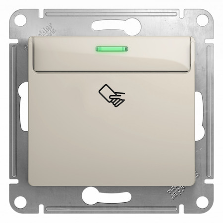 Schneider Electric GSL000969 GLOSSA Карточный ВЫКЛЮЧАТЕЛЬ,10AX, механизм, МОЛОЧНЫЙ