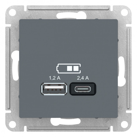 Schneider Electric ATN000739 USB РОЗЕТКА A+С, мех, ГРИФИЛЬ