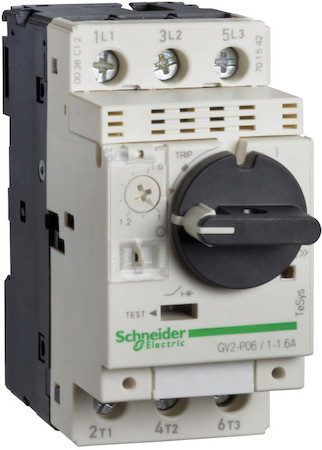 Schneider Electric GV2P06TQ АВТ.ВЫКЛ. КОМБ.РАСЦ. 1-1,6А, 44,5ММ