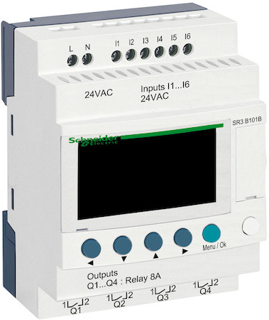 Schneider Electric SR3B101B ZELIO LOGIC РЕЛЕ МОДУЛЬН 10ВХ/ВЫХ ~24В