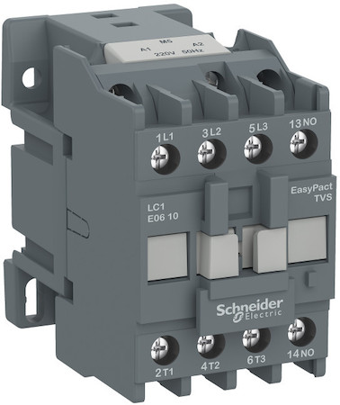 Schneider Electric LC1E0610F6 КОНТАКТОР TVS 1НО 6А 400В AC3 110В 60Гц
