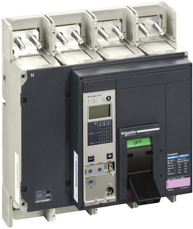 Schneider Electric 33502 Автоматический выключатель ComPact NS1000L, 150 kA при 415 В пер.тока, расцепитель MicroLogic 2.0A, 1000A, стацион.,4П4Т