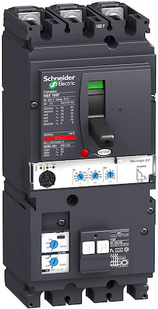 Schneider Electric LV430961 Автоматический выключатель VigiComPact NSX160B, 25 kA при 415 В пер.тока, расцеп.MicroLogic 2.2 100A, Vigi MH, 3П3Т