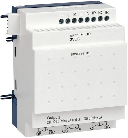 Schneider Electric SR3XT141JD ZELIO LOGIC МОДУЛЬ РАСШИРЕНИЯ ДИСКРЕТНЫХ 8ВХ/6ВЫХ, ПИТАНИЕ =12В