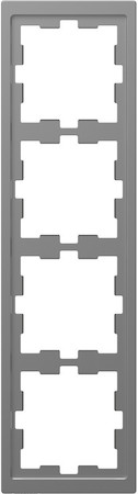 Schneider Electric MTN4040-6536 MERTEN D-Life РАМКА 4-постовая, НЕРЖ. СТАЛЬ