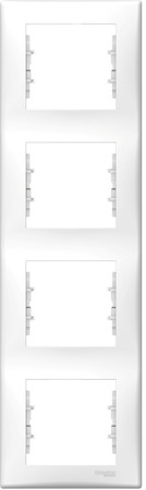 Schneider Electric SDN5802021 SEDNA РАМКА 4-постовая, вертикальная, БЕЛЫЙ