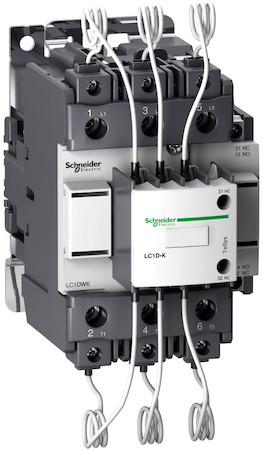 Schneider Electric LC1DWK12V7 КОНТАКТОР ДЛЯ КОНДЕНСАТОРНЫХ БАТАРЕЙ 63кВАр 400В,50/60Гц