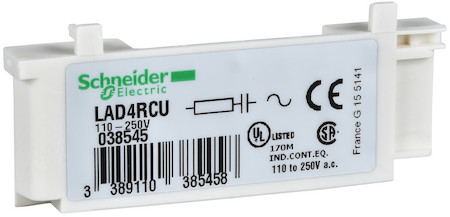 Schneider Electric LAD4RCE RC МОДУЛЬ ОГРАНИЧЕНИЯ КОММУТАЦИОННЫХ ПЕРЕНАПРЯЖЕНИЙ АС 24…48V