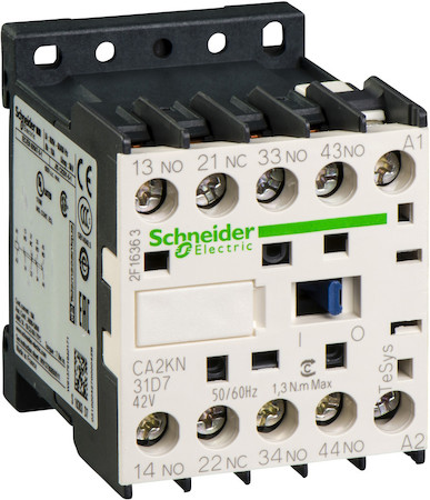 Schneider Electric CA2KN31D7 ПРОМЕЖУТОЧНОЕ РЕЛЕ 3НО+1НЗ, ЦЕПЬ УПРАВЛЕНИЯ 42В 50/60ГЦ, ВИНТОВОЙ ЗАЖИМ