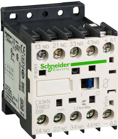 Schneider Electric CA3KN40MD3 ПРОМЕЖУТОЧНОЕ РЕЛЕ 4НО, ЦЕПЬ УПРАВЛЕНИЯ 220 В DC