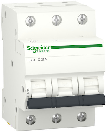 Schneider Electric A9K64325 Acti9 K авт. выкл. 3P 25A C 4,5 кА