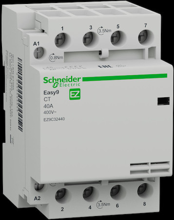 Schneider Electric EZ9C32440 МОД. КОНТАКТОР EASY9 CT 40A 4НО 230/250В АС 50ГЦ