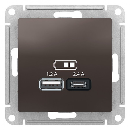 Schneider Electric ATN000639 USB РОЗЕТКА A+С, мех, МОККО
