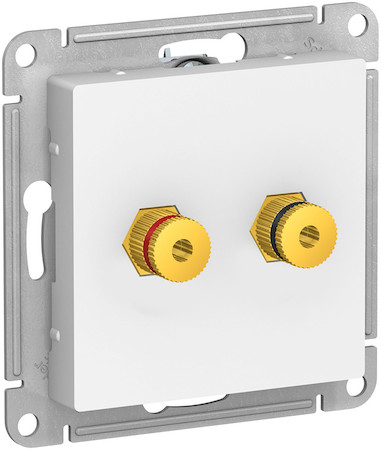 Schneider Electric ATN000187 ATLASDESIGN АУДИОРОЗЕТКА двойная, БЕЛЫЙ