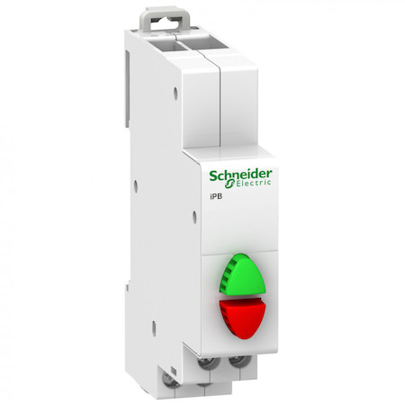 Schneider Electric A9E18034 КНОПКА УПРАВЛЕНИЯ iPB КРАСНАЯ/ЗЕЛЕНАЯ 1НЗ/1НО