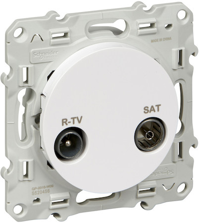 Schneider Electric S52R456 ODACE РОЗЕТКА R-TV/SAT, проходная, БЕЛЫЙ