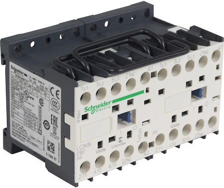 Schneider Electric LC2K0601B7 КОНТАКТОР РЕВЕРС. K 3P,6 А,НЗ,24V 50/60 ГЦ,МЕХ. БЛОКИРЗАЖИМ ПОД ВИНТ