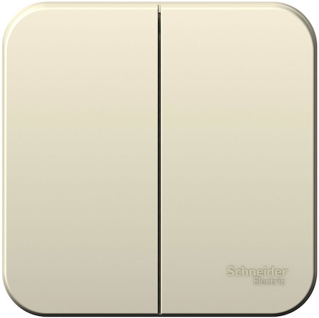 Schneider Electric BLNVA105002 BLANCA О/У 2-клавишный ВЫКЛЮЧАТЕЛЬ (cх.5), 10А, 250B,МОЛОЧНЫЙ