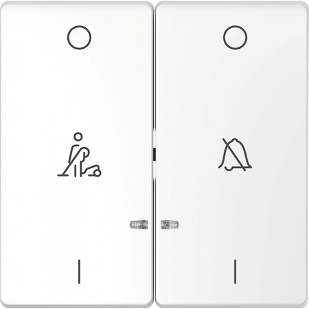 Schneider Electric MTN3429-6035 MERTEN D-Life КЛАВИША 2-ная, линзой LED, символ: звонок/горничная, БЕЛЫЙ ЛОТОС