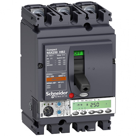 Schneider Electric LV433345 3П АВТОМ.ВЫКЛ. MIC6.2E-M 25A NSX100HB2 (100кА при 690B)