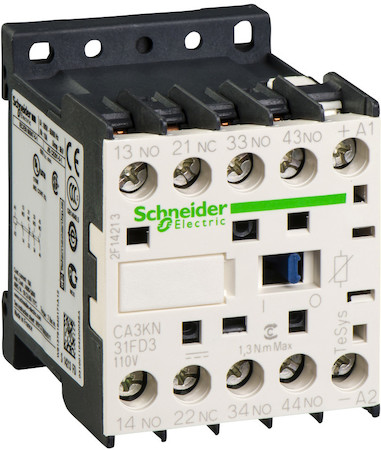 Schneider Electric CA3KN31FD3 ПРОМЕЖУТОЧНОЕ РЕЛЕ 3НО+НЗ, ЦЕПЬ УПРАВЛЕНИЯ 110 В DC