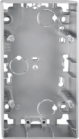 Schneider Electric MTN513660 MERTEN КОРПУС д/открытого монтажа, 2 пост АЛЮМИНИЙ,SD