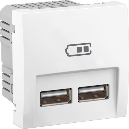 Schneider Electric ALB44378 ЗАРЯДНОЕ УСТР-ВО 2хUSB 2.1A БЕЛЫЙ R9003