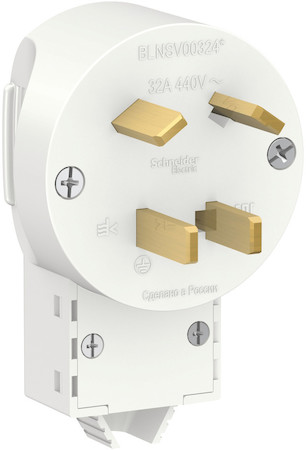 Schneider Electric BLNSV003241 BLANCA С/У ВИЛКА СИЛОВАЯ 3К+З, 32 А, 440 В, БЕЛЫЙ