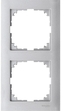 Schneider Electric MTN4020-3660 MERTEN M-Pure РАМКА 2 поста, АЛЮМИНИЙ, SM