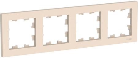 Schneider Electric ATN000204 ATLASDESIGN 4-постовая РАМКА, универсальная, БЕЖЕВЫЙ