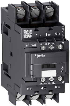 Schneider Electric LC1D80A6G7 3P КОНТАКТОР AC3 440В 80A КАТУШКА УПР. 120В AC 50/60ГЦ ПОД КОЛЬЦЕВОЙ НАКОНЕЧНИК