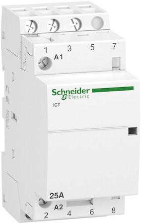 Schneider Electric A9C20833 МОДУЛЬНЫЙ КОНТАКТОР iCT25A 3НО 220/240В АС 50ГЦ